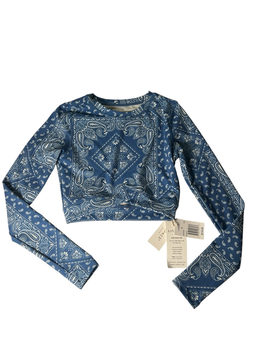 NWT L Space Bandana Printed Aim High Top Size Small